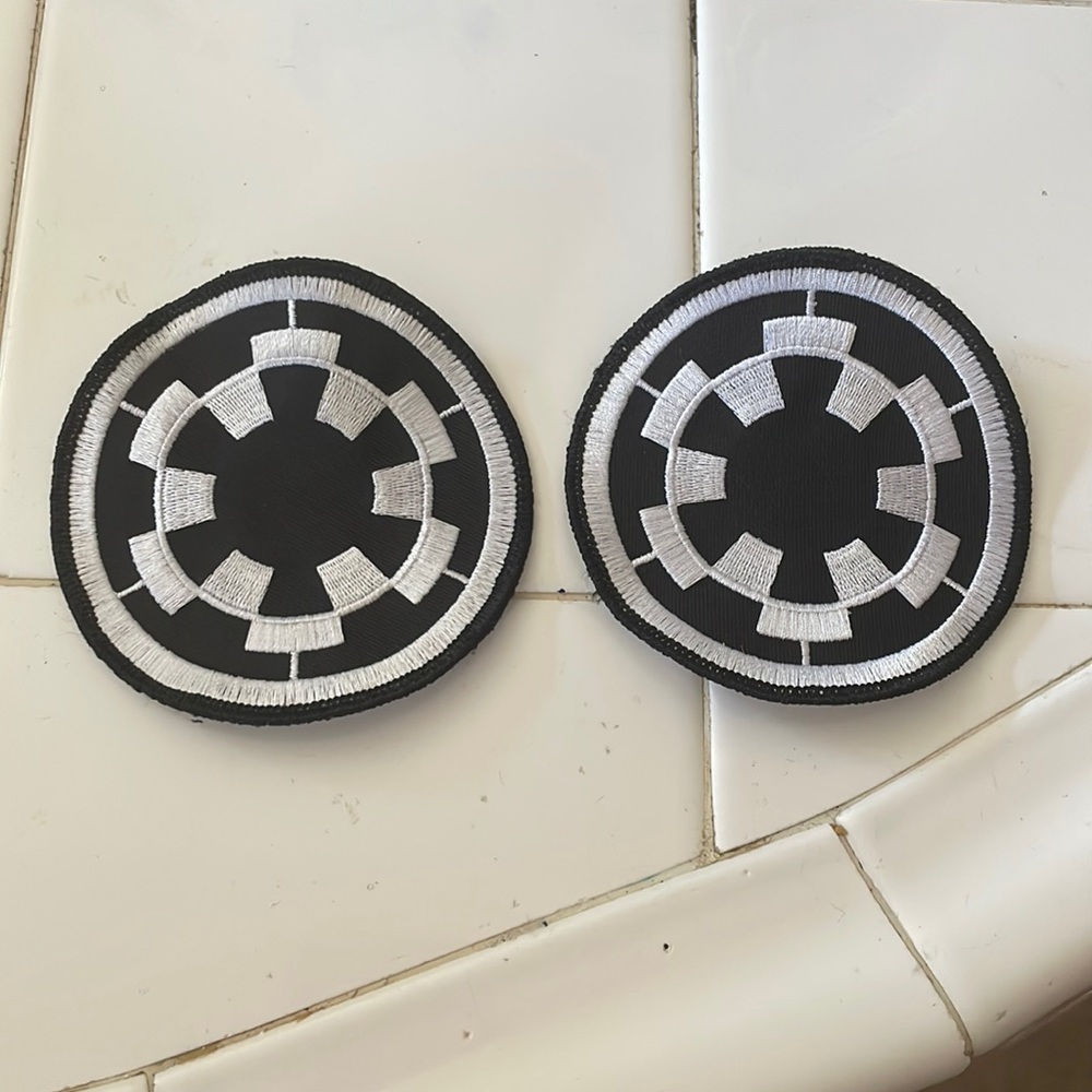 Pair of embroidered Star Wars Imperial Uniform Patches Cosplay Halloween